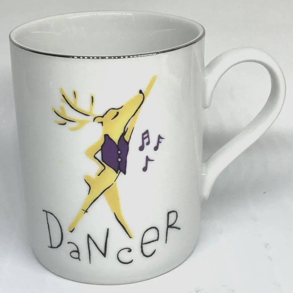 Reindeer DANCER‎ Pottery Barn Christmas Mug Replacement